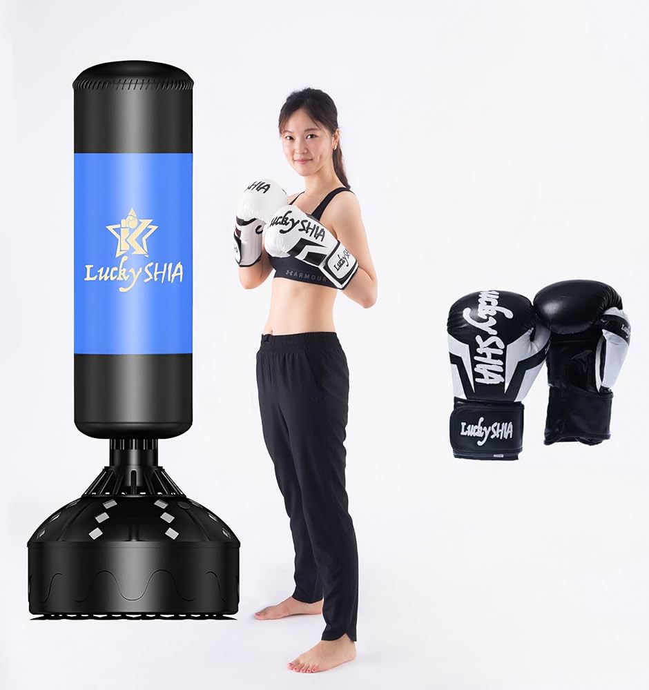 新品★サンドバッグ★自宅用★ボクシング★ブラック★自立型★グローブ付き Amazon | 【Lucky SHIA 】 サンドバッグ 自宅用 自立型 自宅